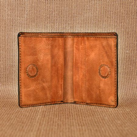 Handmade Camel Wallet Leather Compact Functional Luxury